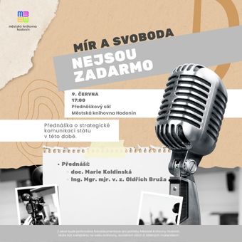 Přednáška o dezinformacích, mediálně zneužívaných narativech a obecně o strategické komunikaci státu v této době. Přednášet budou doc. Marie Koldinská a Ing. Mgr. mjr. v. z. Oldřich Bruža.